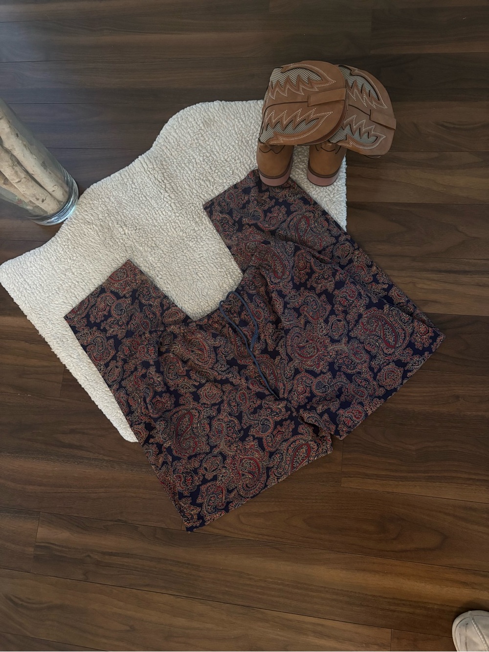 🤎PAISLEY WIDE LEG PANTS